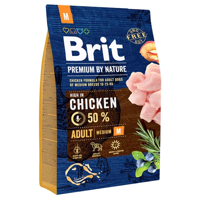 Brit Premium by Nature Adult Medium Breed Chicken - Výhodné balení: 2 x 15 kg