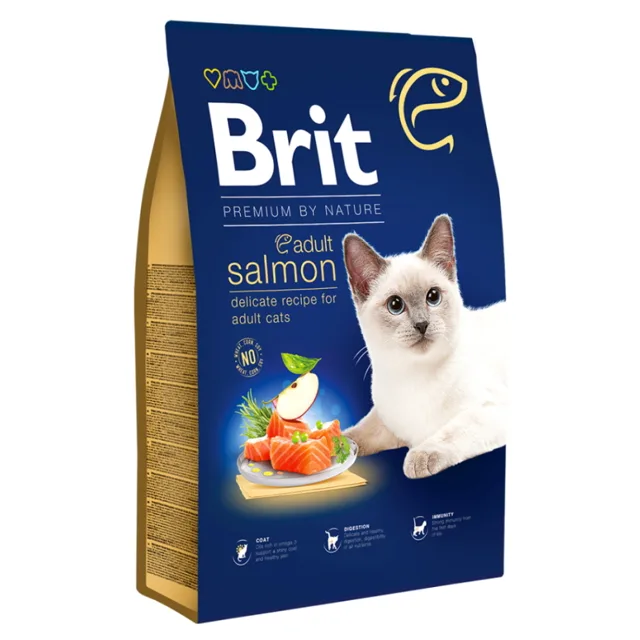 BRIT Premium by Nature Adult Salmon granule pro kočky, Hmotnost balení: 8 kg