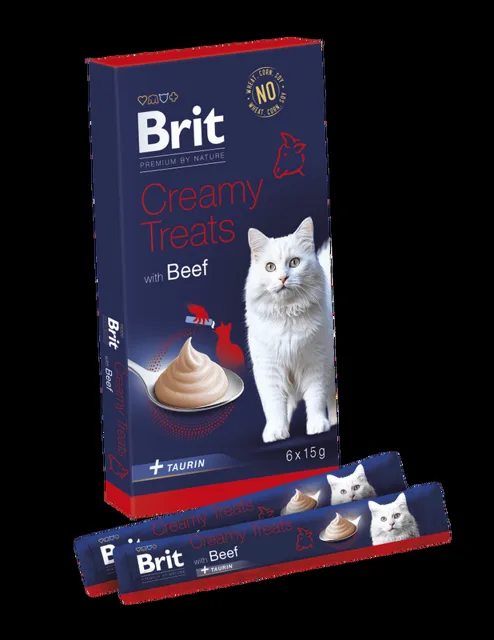 Brit Premium by Nature Cat Creamy Treats with Beef 6 x 15 g