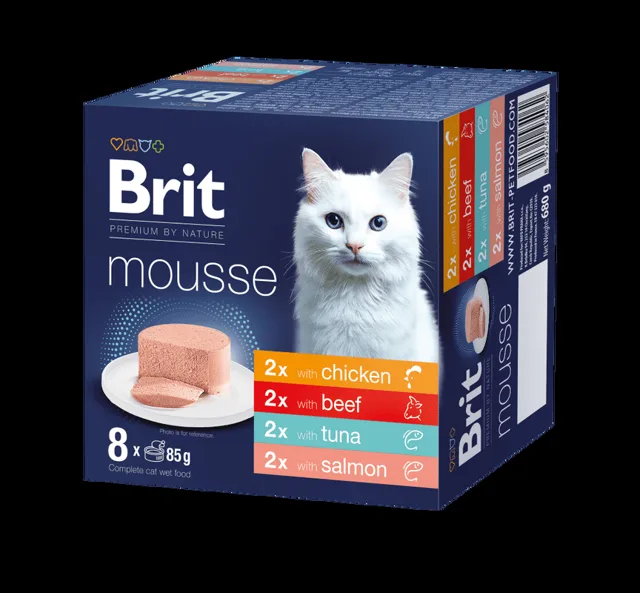 Brit Premium by Nature Cat Mousse Multipack Mix 8 x 85 g
