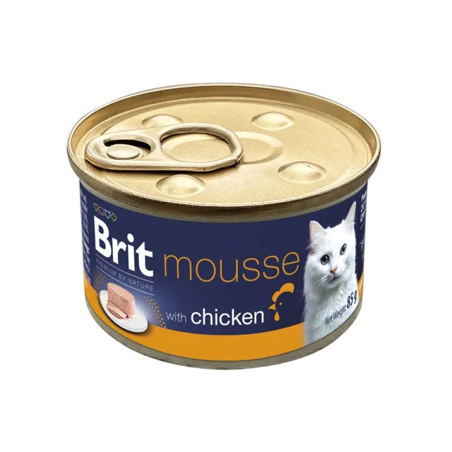 BRIT Premium by Nature Cat Mousse with Chicken 85 g pěna s kuřecím masem, mokré krmivo pro kočky