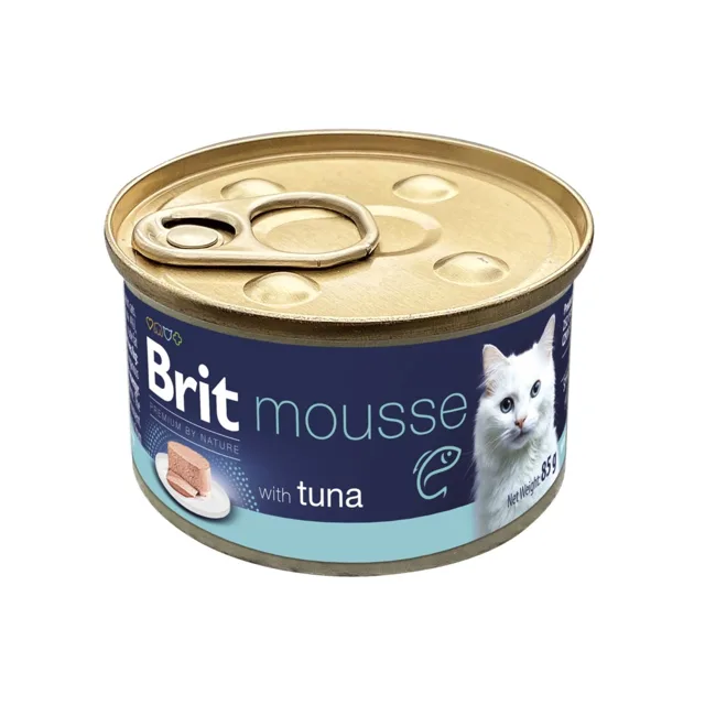 BRIT Premium by Nature Cat Mousse with Tuna 85 g pěna s tuňákem, mokré krmivo pro kočky