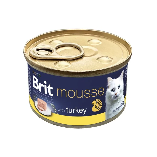 BRIT Premium by Nature Cat Mousse with Turkey 85 g krůtí pěna, mokré krmivo pro kočky