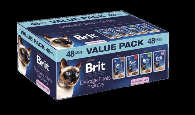 Brit Premium by Nature Cat Pouches Value Pack Sterilized 48 pcs
