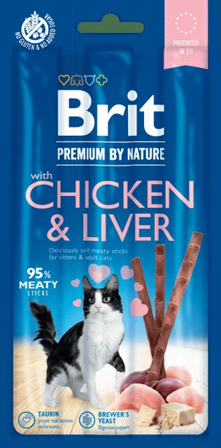 Brit Premium by Nature Cat Sticks with Chicken & Liver 15 g