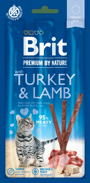 Brit Premium by Nature Cat Sticks with Turkey & Lamb 15 g