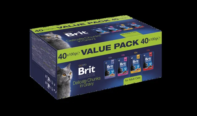 Brit Premium by Nature Cat Value Pack for Adult Cats 40 pcs