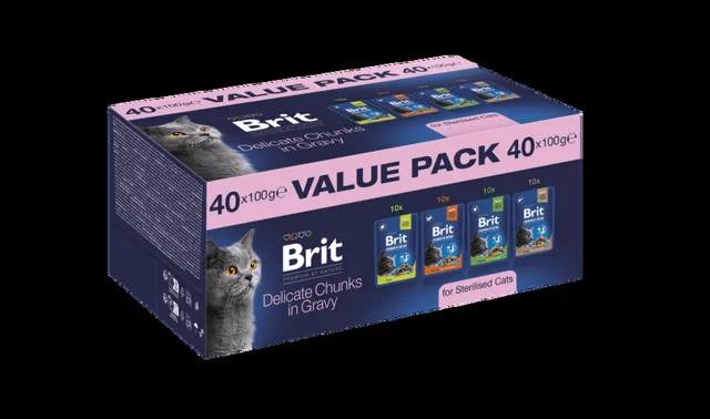 Brit Premium by Nature Cat Value Pack for Sterilised Cats 40 pcs