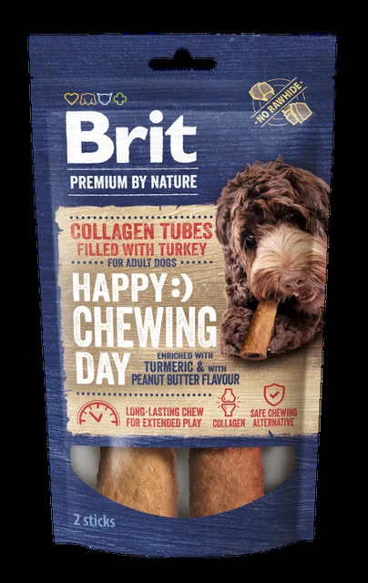 Brit Premium by Nature Collagen Chews Tubes filled with Turkey 15cmx20mm 2 ks
