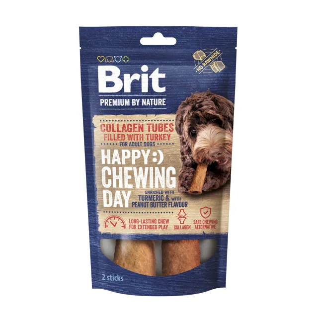 Brit Premium by Nature CollagenTubes s krůtou - výhodné balení: 3 x 2 kusy