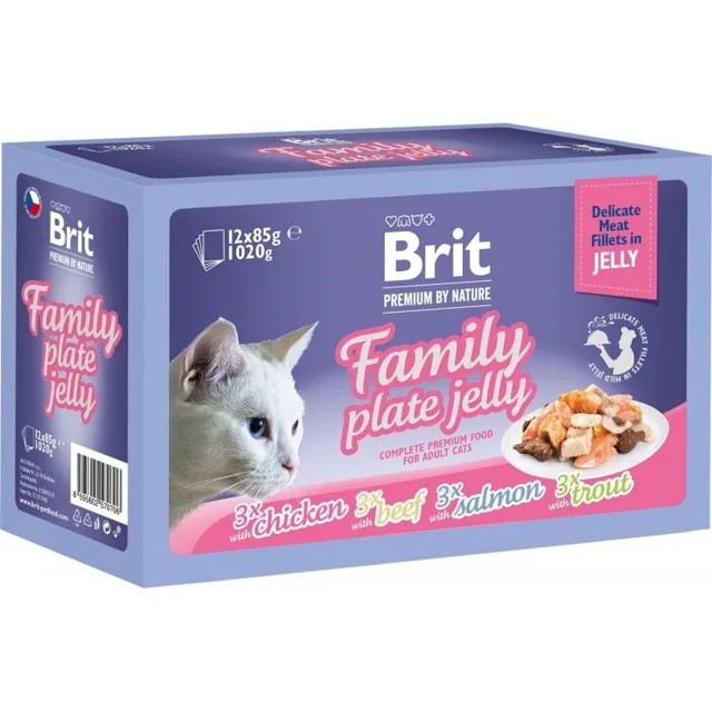BRIT Premium by Nature Family Plate Delicate Fillets in Jelly 12x85 g