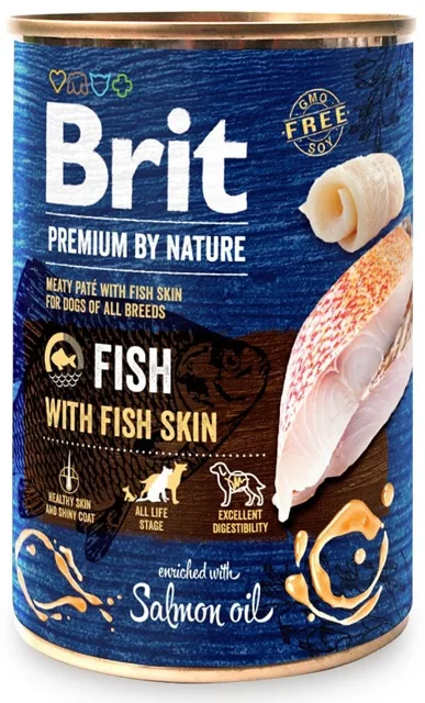 BRIT Premium by Nature Fish&amp;Fish Skin 400 g přírodní krmivo pro psy s příchutí ryb a rybí kůže
