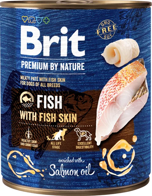 BRIT Premium by Nature Fish&amp;Fish Skin 800g přírodní krmivo pro psy s rybami a rybí kůží