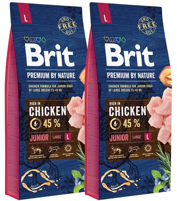 BRIT Premium By Nature Junior Large L 2 x 15 kg