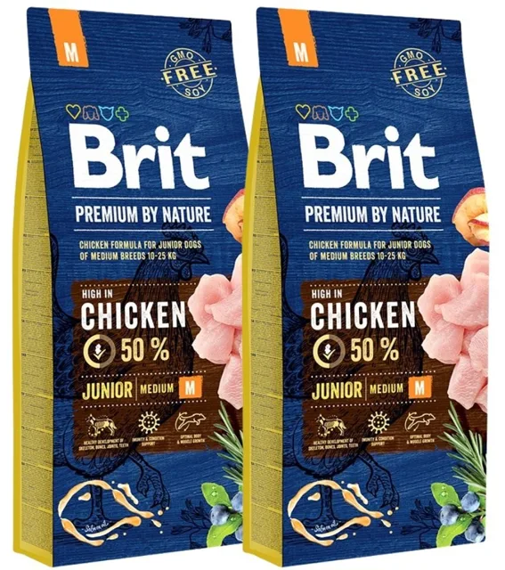 BRIT Premium By Nature Junior Medium M 2 x 15 kg