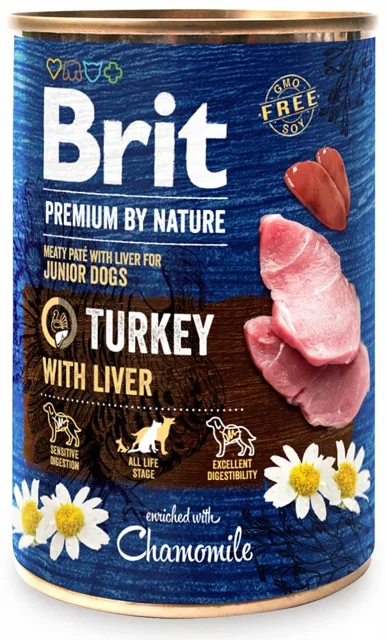 BRIT Premium By Nature Junior Turkey&amp;Liver 400g přírodní krmivo pro štěňata z krůty a jater