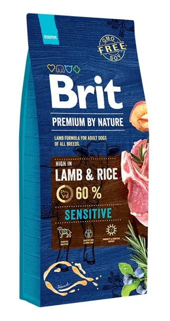 BRIT Premium By Nature Sensitive Lamb and rice 15 kg + BRIT Mono Protein Lamb &amp; Rice 3x400 g