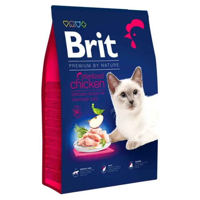BRIT Premium by Nature Sterilized Chicken granule pro kočky, Hmotnost balení: 1,5 kg