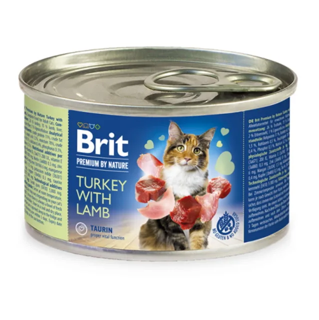 BRIT Premium by Nature Turkey with Lamb konzerva pro kočky 200 g