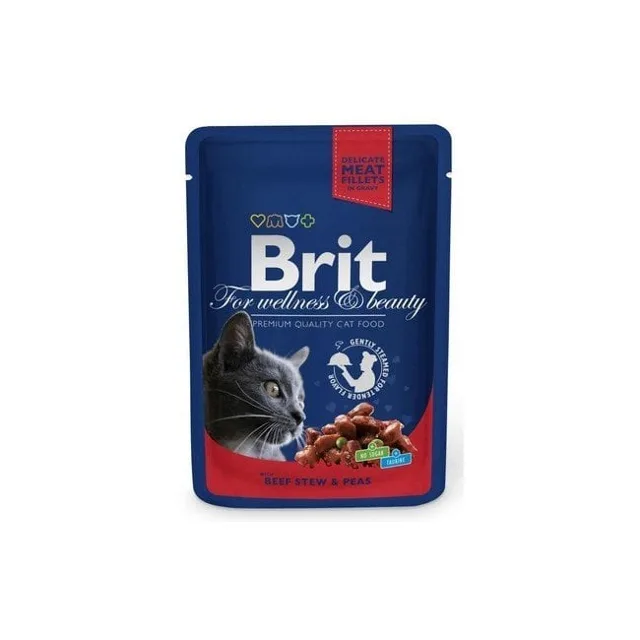 BRIT Premium Cat Adult Beef Stew &amp; Peas 100 g