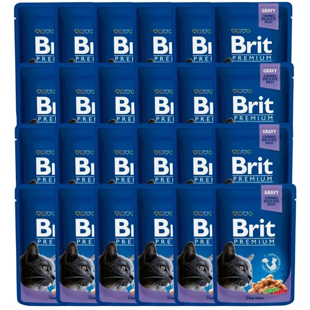 BRIT Premium Cat Adult Cod Fish 24 x 100g