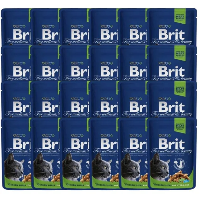 BRIT Premium Cat Adult Sterilised Chicken 24 x 100 g