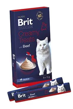 Brit Premium Cat By Nature Creamy Treats Beef 6x15g