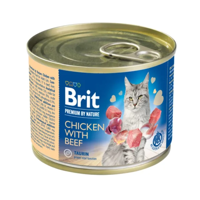 Brit Premium Cat by Nature konzerva Chicken & Rice 200 g | P58058
