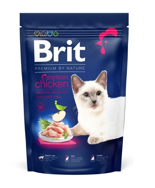 BRIT Premium Cat by Nature Sterilized Chicken 1,5 kg