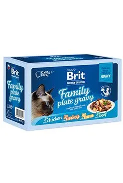 Brit Premium Cat D Fillets In Gravy Family Plate 1020g