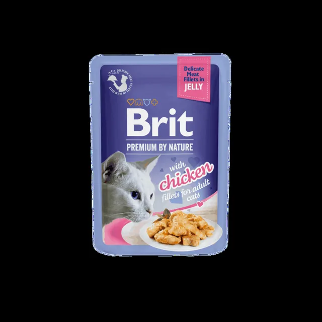 Brit Premium Cat Delicate Fillets in Jelly with Chicken 85 g - Expirace
