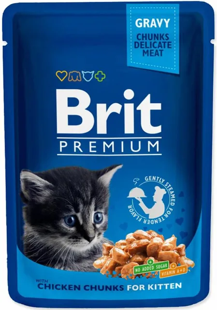 BRIT Premium Cat Kitten Chicken Chunks 100 g