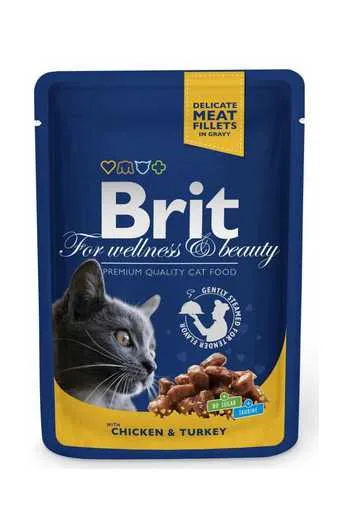 BRIT Premium Cat Pouches with Chicken &amp; Turkey 100 g