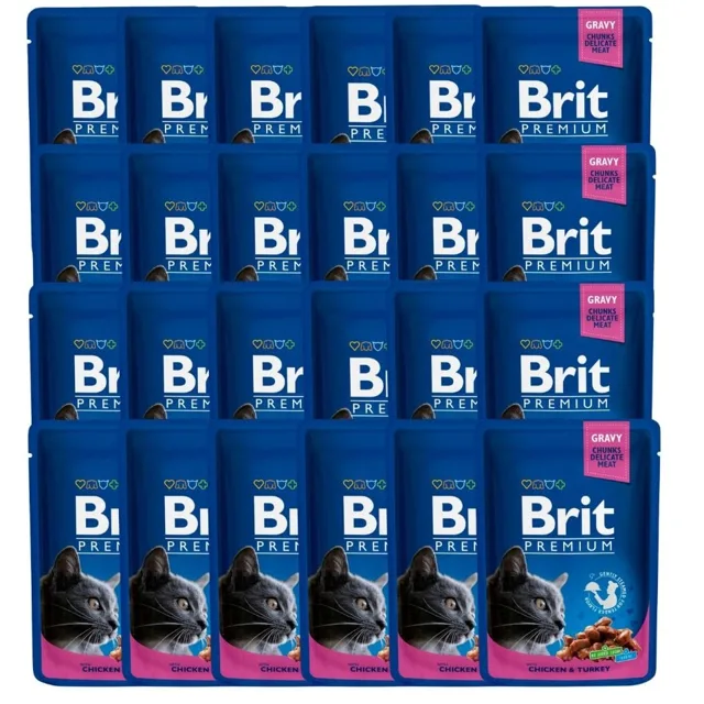BRIT Premium Cat with Chicken &amp; Turkey 24 x 100g