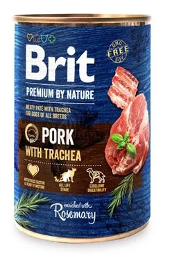 Brit Premium Dog By Nature Konzerva Pork & Trachea 400g
