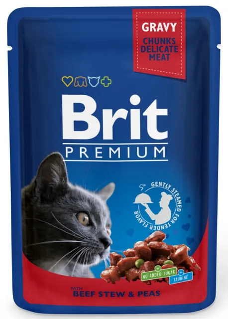 Brit Premium For Adult in Gravy 100g - Beef Stew &amp; Peans