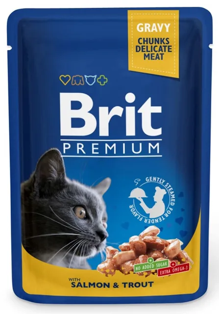 Brit Premium For Adult in Gravy 100g - Salmon &amp; Trout