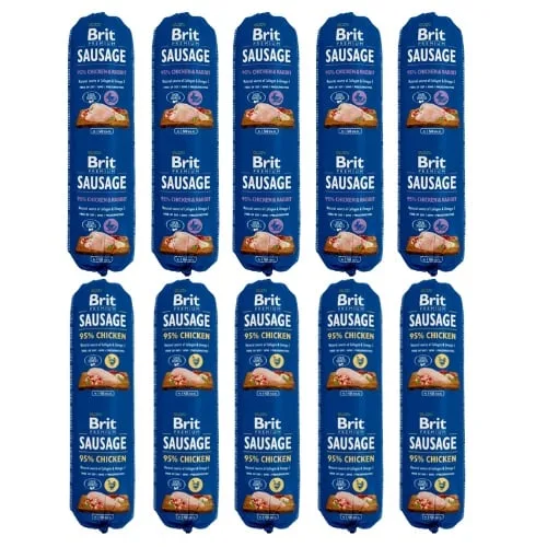 BRIT Premium Sausage Chicken and Rabbit 5x800 g + Chicken 5x800g