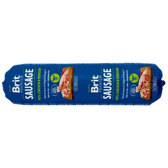BRIT Premium Sausage Chicken & Venison salám pro psy 800 g