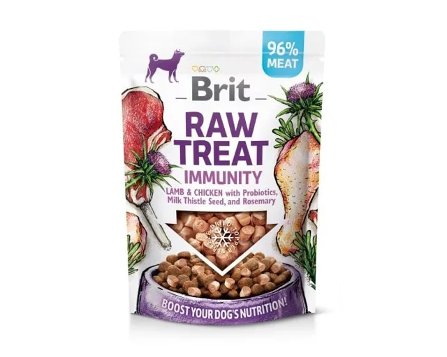 BRIT Raw Treat Freeze Dried Immunity 40 g mrazem sušená jehněčí a kuřecí pochoutka s probiotiky pro psy