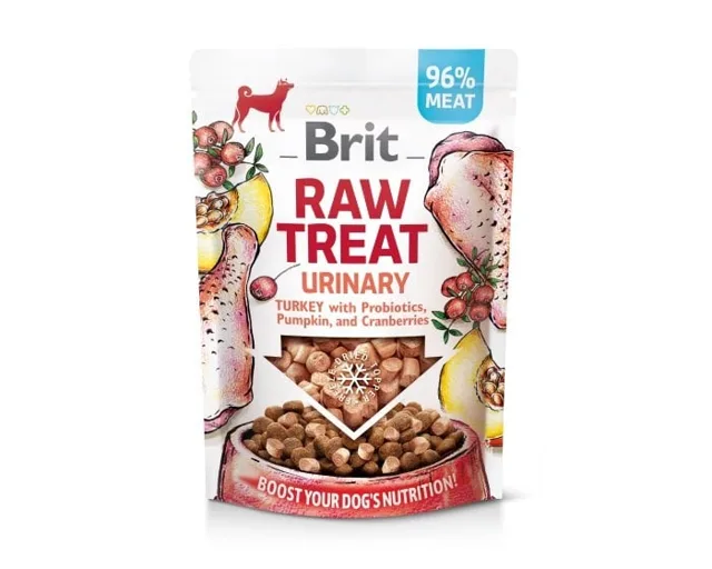 BRIT Raw Treat Freeze Dried Urinary 40 g mrazem sušená krůtí pochoutka s probiotiky pro psy