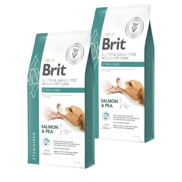 BRIT Veterinary Care Dog Gluten Grain free Sterilised 2x12 kg