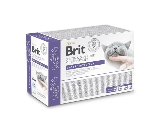 BRIT Veterinary Diet Grain Free Gastrointestinal Cat Fillets in Gravy Lamb 12x85g