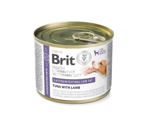 BRIT Veterinary Diet Grain Free Gastrointestinal low fat 200 g tuňák s jehněčím pro psy s citlivým zažíváním a sklonem k obezitě