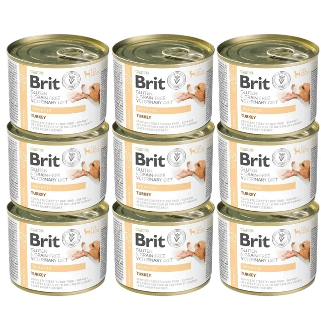 BRIT Veterinary Diet Grain Free Hepatic 12x200 g krůtí s hráškem pro psy s onemocněním jater