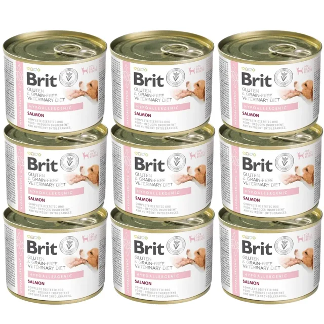 BRIT Veterinary Diet Grain Free Hypoallergenic 12x200g Losos s hráškem pro psy s potravinovou intolerancí