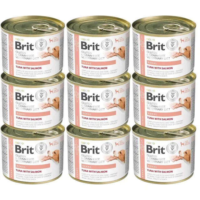 BRIT Veterinary Diet Grain Free Renal 12x200g tuňák a losos pro psy se selháním ledvin
