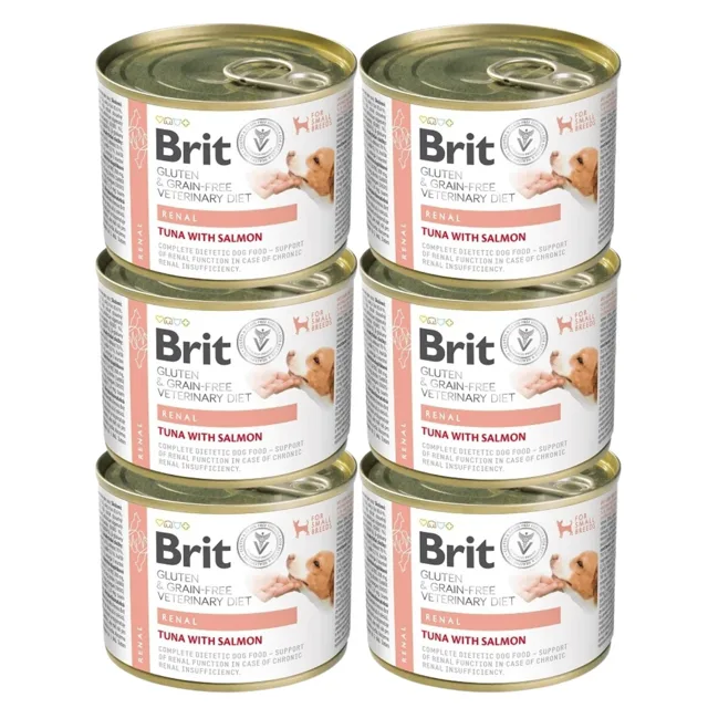 BRIT Veterinary Diet Grain Free Renal 6x200g tuňák a losos pro psy s renálním selháním