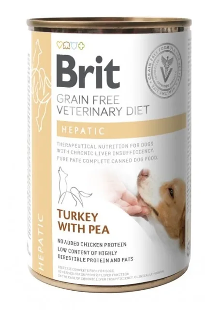 BRIT Veterinary Diet Hepatic Turkey&amp;Pea 400 g