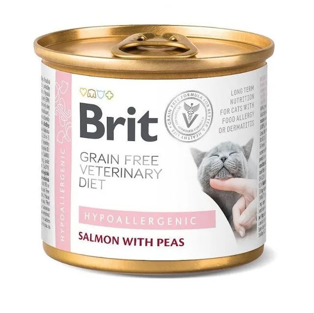 BRIT Veterinary Diet Hypoallergenic Salmon&amp;Pea 200g